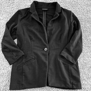 METAPHOR Women's Black Blazer Jacket Size L/G Career Office Casual‎ Modern